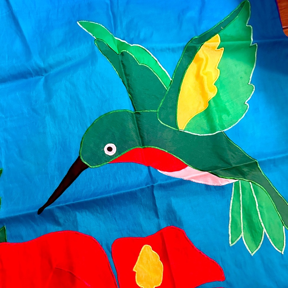 NWOT Large Outdoor Flags - Fun Designs! Watermelon, Hummingbird, Ice Cream! Cute - Picture 4 of 10